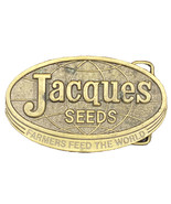 Jacques Seeds Brass Belt Buckle 1977 Limited Edition Farmers Feed the World - £15.87 GBP