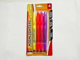 Promarx Highlighters Chisel Tip Assorted Colors 4 pack - £4.72 GBP