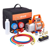 VEVOR 4 CFM Vacuum Pump, 1/3 HP, HVAC Gauge Set for R134a R22 R410a Refr... - $179.99 CAD