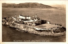 San Francisco Bay California Alcatraz Island RPPC Unposted Antique Postcard - $18.90