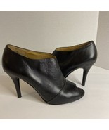 Nine West Ambrosia Womens Black Leather Peep Toe Bootie Stiletto Heels S... - £20.54 GBP