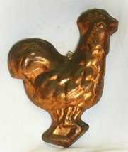 Copper Rooster Tin Lined Jell-O Mold Pan Country Farmhouse Wall Decor - $14.84
