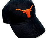 National Cap Cleanup Texas Longhorns Mascot Logo Solid Black Curved Bill... - £22.74 GBP