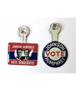 Vtg Presidential Candidate Johnson Humphrey Tin Lapel Pocket Campaign Pi... - £11.06 GBP