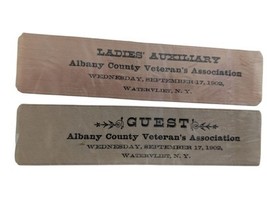 2 Antique 1902 Admission Tickets Albany Co Veterans Association Guest La... - $369.52 MXN