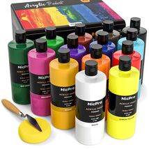 Artistic Creativity Unleashed - 14 Color Non-Toxic Acrylic Paint Set 16.... - $108.85