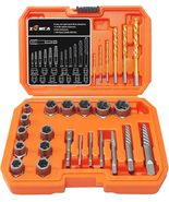 XEWEA 26PCS Screw &amp; Bolt Extractor Set with Left Hand Drill Bit, Nuts &amp; ... - £25.88 GBP