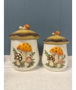2 x Sears Roebuck Merry Mushroom vntg 1978 ceramic canister 6.25” 7.25” ... - $1,130.75 MXN
