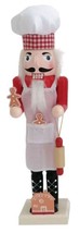 Wooden Christmas Nutcracker,15&quot;,CHEF/BAKER With Rolling Pin &amp;Gingerbread Men,P&amp;T - £27.68 GBP