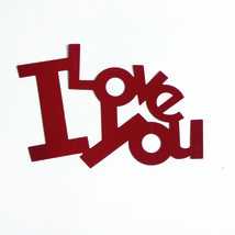 Word I Love You Cutouts Plastic Shapes Confetti Die Cut FREE SHIPPING - $6.99