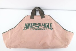 Vtg 90s American Eagle Outfitters Spell Out Canvas Logging Tree Log Carrier Bag - £75.81 GBP