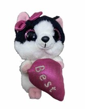 Aurora Yoo Hoo and Friends Sparkly Eyes Black White Husky Dog - $6.02