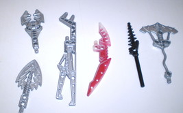 6 Used Lego Technic Bionicle Weapons Drill w Axle Blade Staff x1043 - 47316 - $9.95