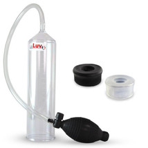 LeLuv Penis Vacuum Pump EasyOp Bgrip 2.25 Inch Diameter Black and Clear Seals - £19.54 GBP