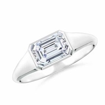 ANGARA Lab-Grown Emerald-Cut Diamond Ring in 14k Solid Gold (Carat-1.17 Ct.tw) - £1,406.53 GBP