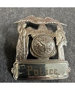 VINTAGE ILLINOIS Police Large Hat Badge Obsolete - £532.31 GBP