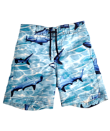 Gymboree Infant Shark Swim Trunks 12-18M Blue Water Print Board Shorts L... - £7.29 GBP