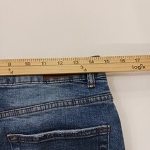 Inherit Clothing Company Women's Blue Cotton Blend Frayed Denim Skirt Size 7/8 image 6