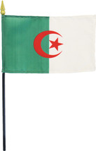 Algeria - 4&quot;X6&quot; Stick Flag - $3.42