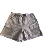 Columbia PFG Shorts Mens Size L Beige Fishing Flat Front Utility Cargo VTG - $20.17