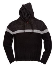 Yoki Men&#39;s Hoodie Black Knit Single Stripe Hoodie Size XXL NEW! $80 - $29.70