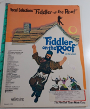 Rare Sheet Music Vocal Selections Fiddler On The Roof Jerry Bock Sheldon Harnick - $7.92