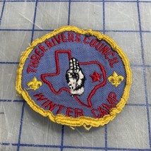Vintage Boy Scout Patch Three Rivers Council Winter Camp  Texas 1970s BS... - $18.41