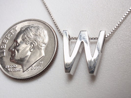 Letter W 925 Sterling Silver Necklace   Simple Powerful and Beautiful   ... - $17.09