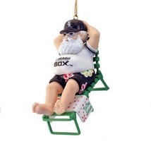 Chicago White Sox Russ Christmas Ornament Santa Beach Chair Collectible ... - £12.50 GBP