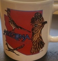 Vintage Arizona Coffee Cup Roadrunner Southwest Mug - £11.68 GBP