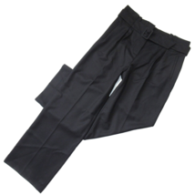 NWT Sezane Arthur Trouser in Black High Rise Belted Pleated Wool Pants 44 / 12 - £124.55 GBP