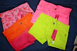 NWT - Girls Shorts - Sonoma - Adjustable Waist - Choice of Flamingo, Green, Pink - £3.95 GBP