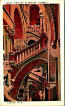 Great Western Staircase Capitol  Albany New York NY UNP 1920s Postcard - $3.91