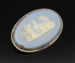 WEDGWOOD 925 Silver - Vintage Carved Greek Mythological Cameo Brooch Pin... - $86.26