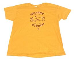 Heliane Steden Tennis Tee Yellow Hall of Fame 2022 Sz Large L Hanes image 2