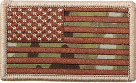 Multicam US flag Patch 3&quot;x2&quot; Inches Hook and Loop backing - £4.50 GBP