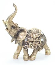 Feng Shui 4.5&quot; Elephant Trunk Statue Wealth Lucky Figurine Gift &amp; Home Decor. - £20.50 GBP