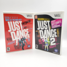 Nintendo Wii Just Dance Games Bundle Lot of 2 Just Dance 1 &amp; 2 CIB TESTED - £15.73 GBP