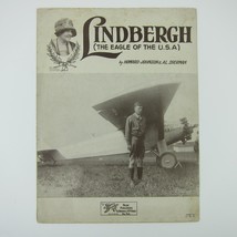 Lindbergh The Eagle of the USA Sheet Music Charles Lindbergh Photo Vinta... - £11.80 GBP