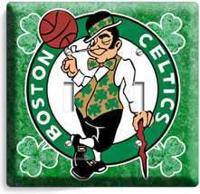 Boston Celtics Basketball Team 2 Gang Light Switch Wall Plate Man Cave Sport Art - £12.61 GBP