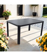 Modern Aluminum Patio Table: Wide &amp; Narrow Slats - €367,84 EUR