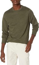 Amazon Essentials Men&#39;s Olive Heather Fleece Crewneck Sweatshirt - Size: L - $12.58