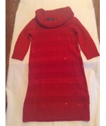 Size 6X  I.N. Girl dress sweater holiday sequin metallic red  - $11.59