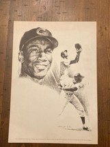 Ernie Banks Cubs Equitable Life Assurance Print Repro George Loh Baseball Vtg - £3.92 GBP
