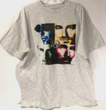 U2 Pop 1997 Pop Mart Bono Tour Concert Vintage European Polygram Gray T-Shirt XL - $59.74