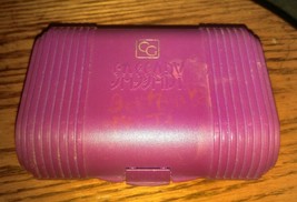 Vintage Cover Girl Sassaby Cosmetic Box Holder Purple Plastic 2 Compartm... - £6.72 GBP