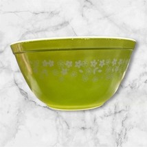 Vintage Lime Green Spring Blossom Crazy Daisy 1.5 L 402 Pyrex 7” Mixing ... - $143.96 MXN