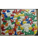 94 Plastic Colorful Animal Molds Farm Wild Learning Shapes &amp; Colors Invi... - £9.76 GBP