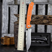 Pocket Knife Folding Lock Clip Knife G10 Handle 4&quot; D2 Blade for Outdoors... - $52.00