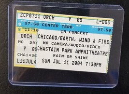 CHICAGO / EARTH, WIND &amp; FIRE - ORIGINAL JULY 11, 2004 USED CONCERT TICKE... - £7.81 GBP